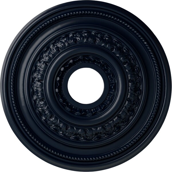 Ekena Millwork Orleans Ceiling Medallion (Canopies up to 4 5/8"), 17 5/8"OD X 3 5/8"ID X 1 7/8"P, Midnight Dream CM17OLMDF - main